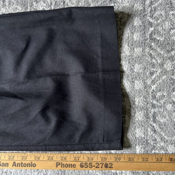 MNG Mango NWT High Waist Wide Leg Linen Blend Pants Womens Size 10 Black Pleated - Picture 8 of 13